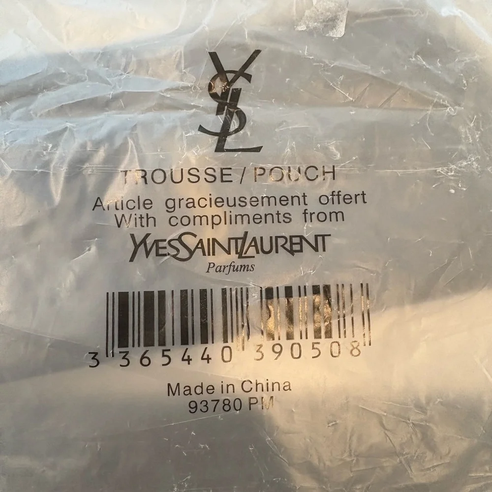 Yves Saint Laurent Black and Gold Cosmetic Pouch - Picture 5 of 7
